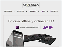 Tablet Screenshot of changulaproducciones.com